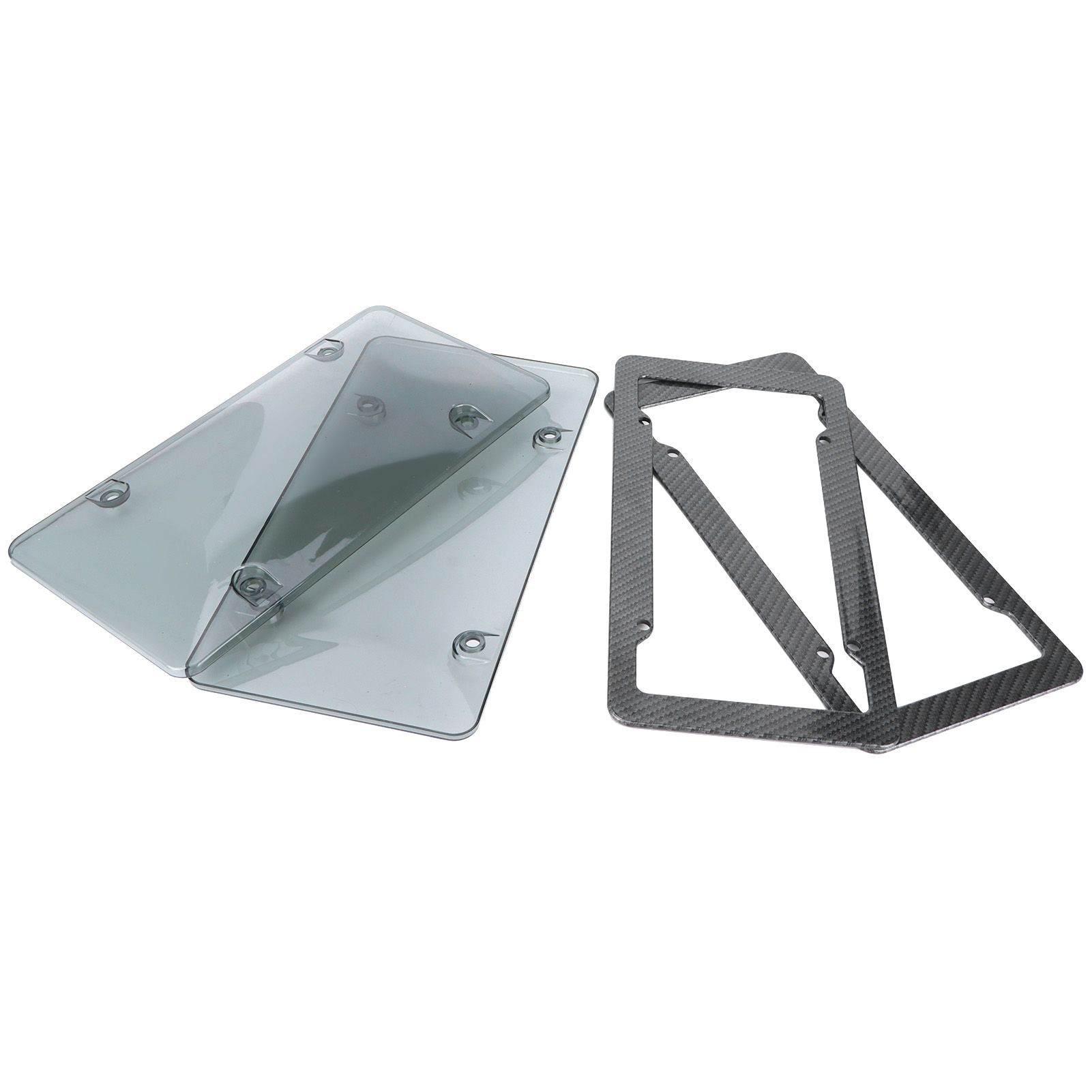 Canada Standard Carbon Fiber Style License Plate Frames Protective Cover Kit view 5
