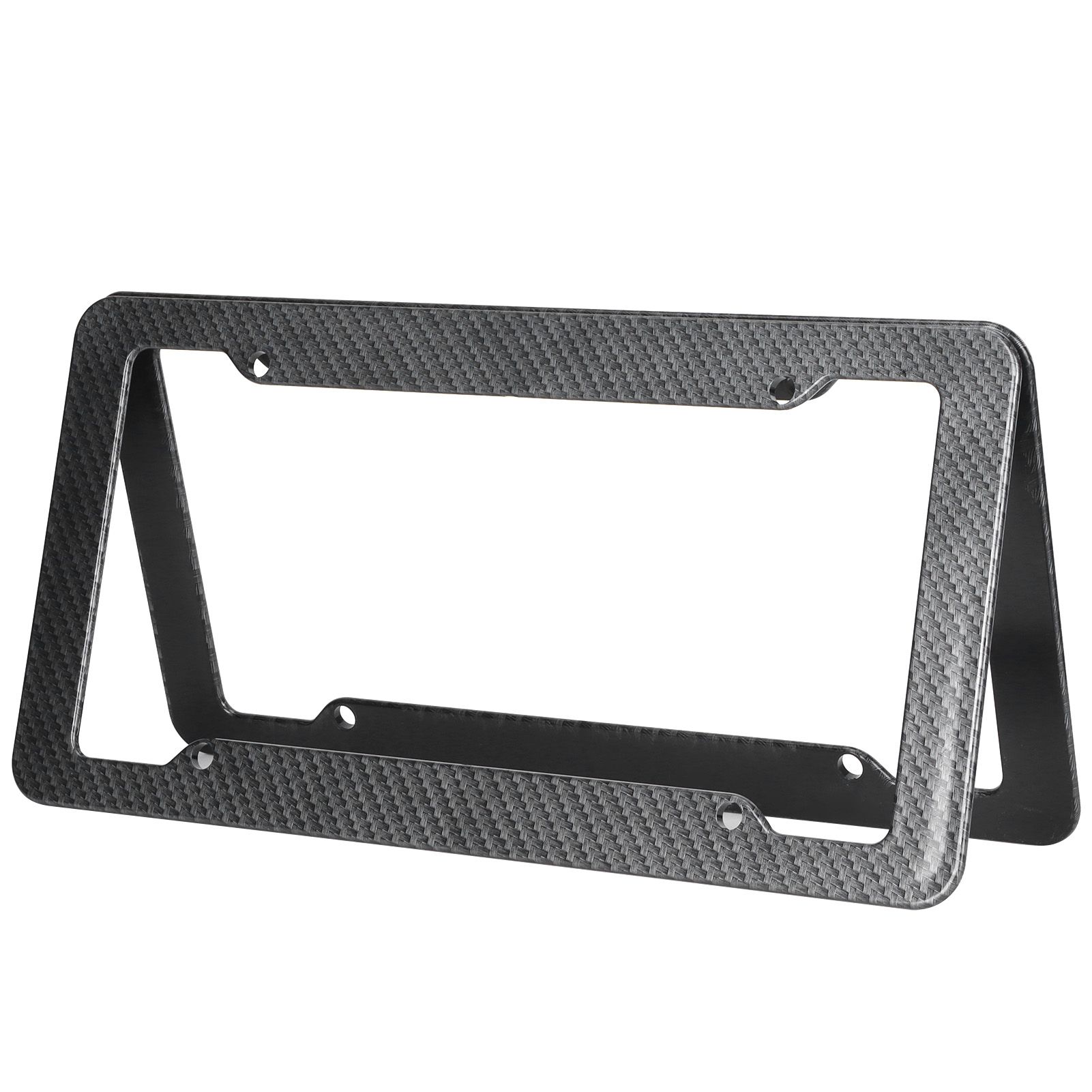 Canada Standard Carbon Fiber Style License Plate Frames Protective Cover Kit view 7
