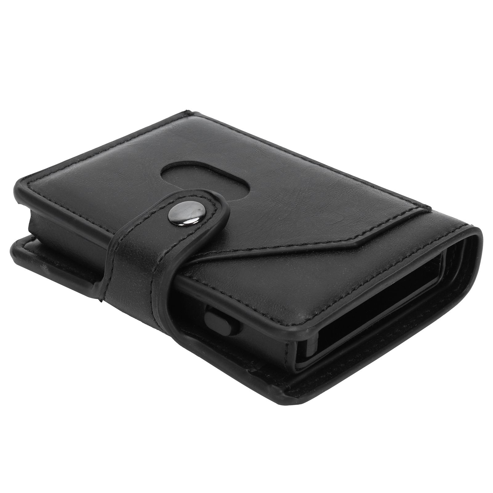 Automatic Credit Card Holder Wallet Portable Business Card Case Anti Theft view 4