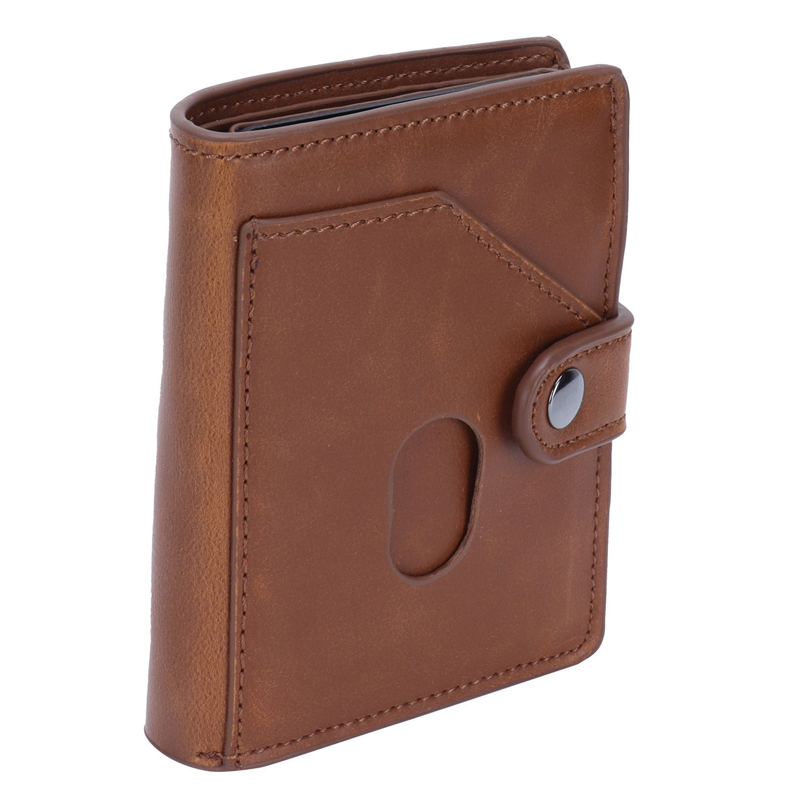 Automatic Credit Card Holder Wallet Portable Business Card Case Anti Theft — image 1