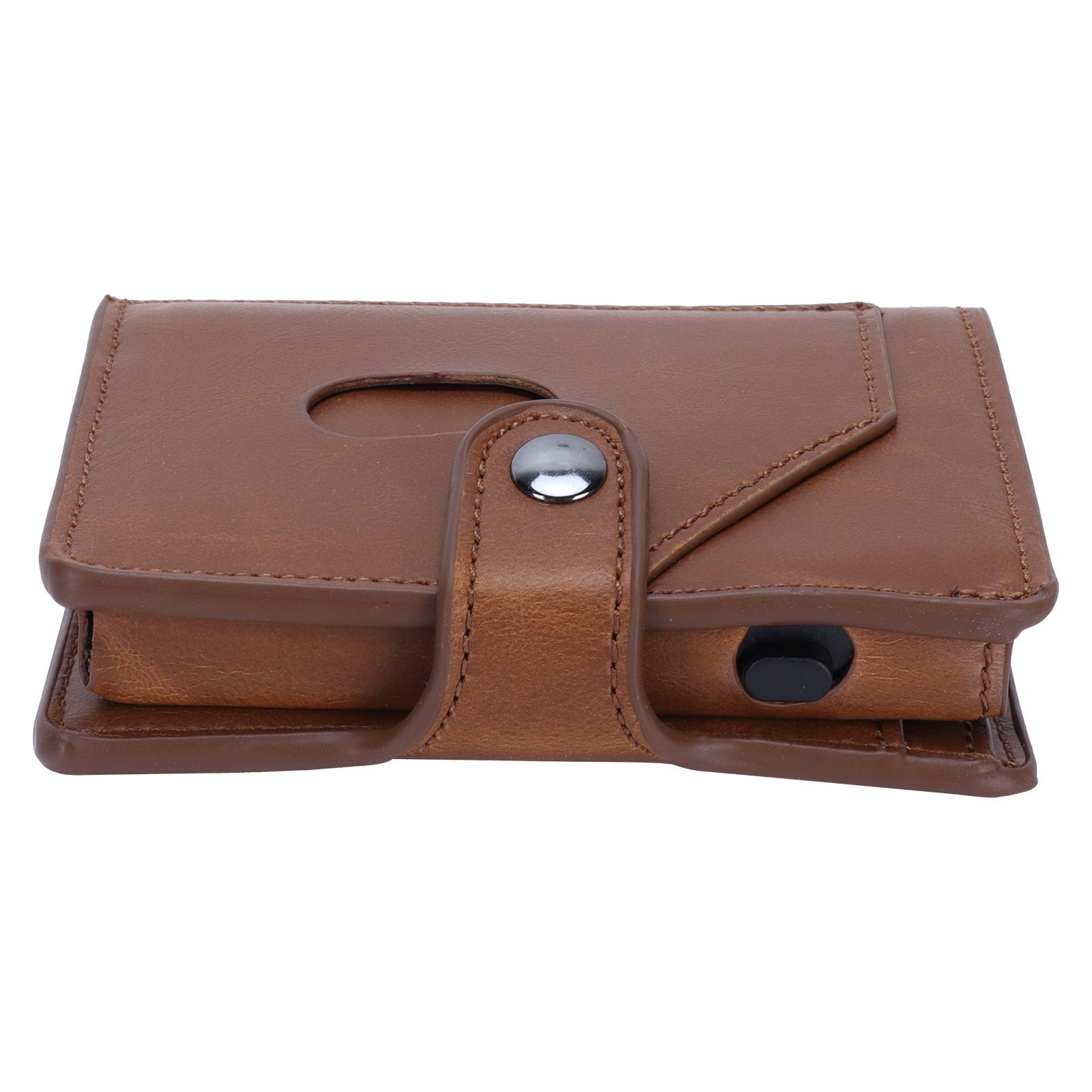 Automatic Credit Card Holder Wallet Portable Business Card Case Anti Theft view 3