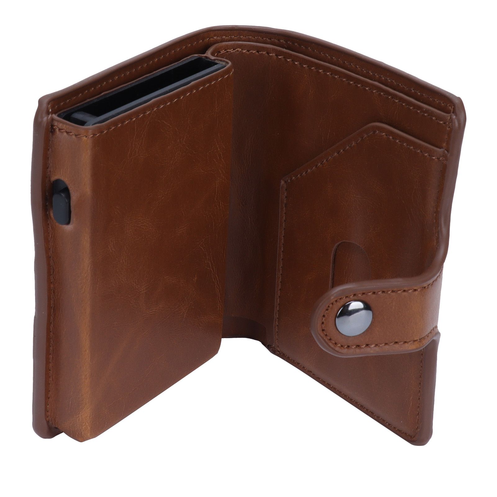Automatic Credit Card Holder Wallet Portable Business Card Case Anti Theft view 5