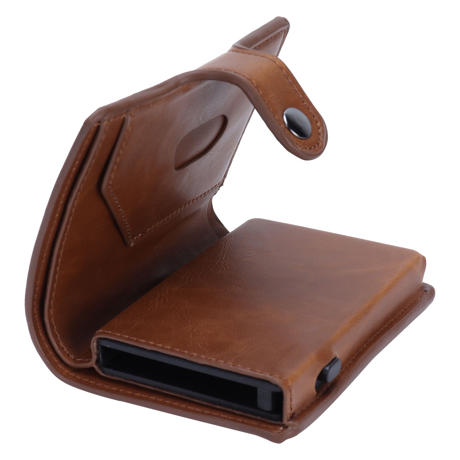 Automatic Credit Card Holder Wallet Portable Business Card Case Anti Theft view 6