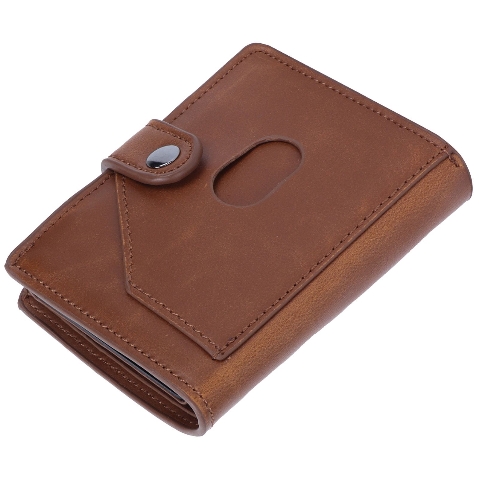 Automatic Credit Card Holder Wallet Portable Business Card Case Anti Theft view 8