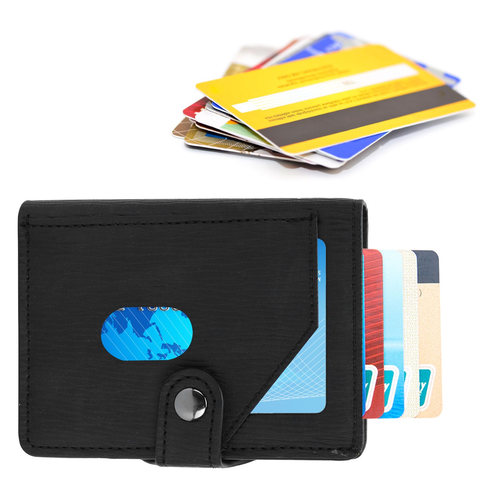 Automatic Credit Card Holder Wallet Portable Business Card Case Anti Theft view 12