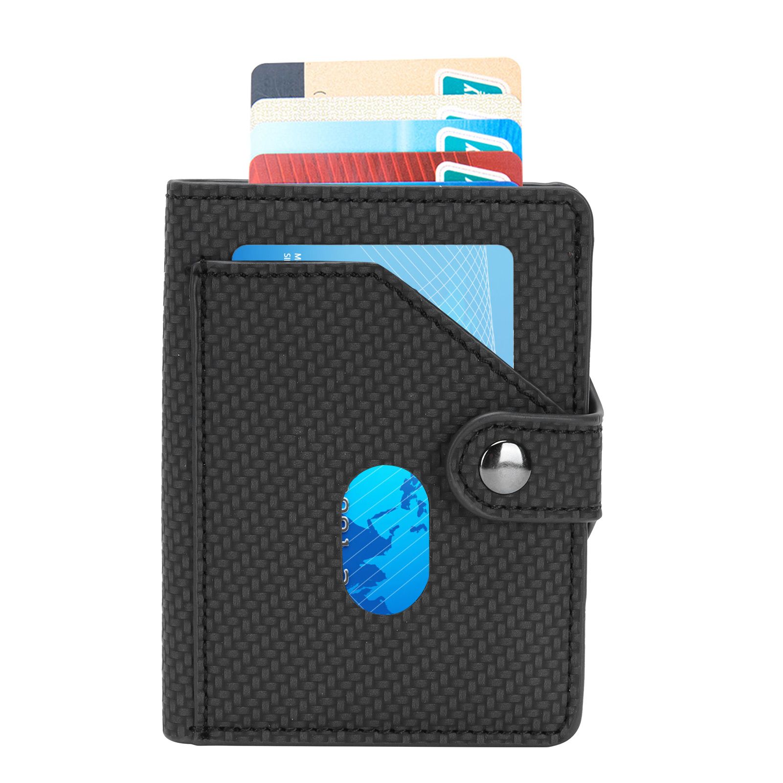 Automatic Credit Card Holder Wallet Portable Business Card Case Anti Theft view 11