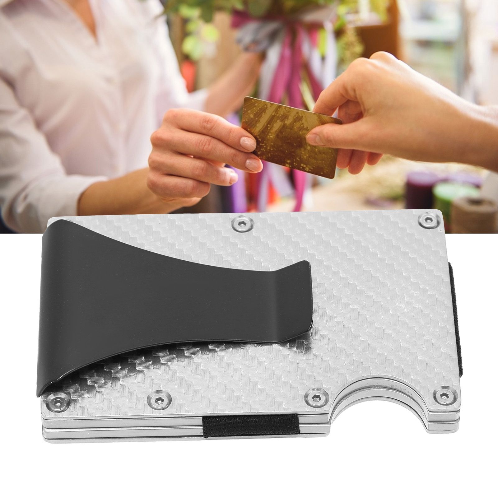 Stripe Pattern Business Card Holder Fashion Name Card Box Storage Case for Men view 11