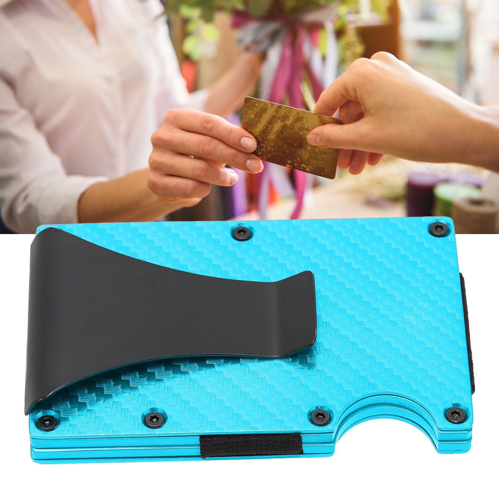 Stripe Pattern Business Card Holder Fashion Name Card Box Storage Case for Men view 11