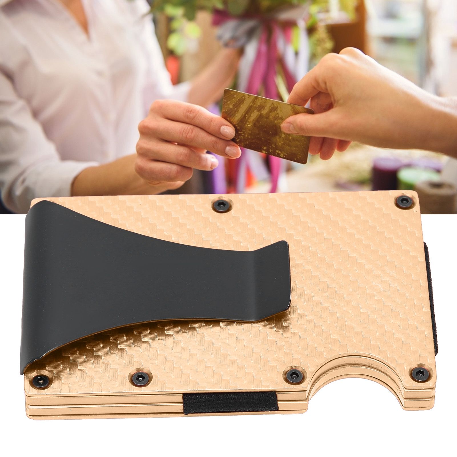 Stripe Pattern Business Card Holder Fashion Name Card Box Storage Case for Men view 11