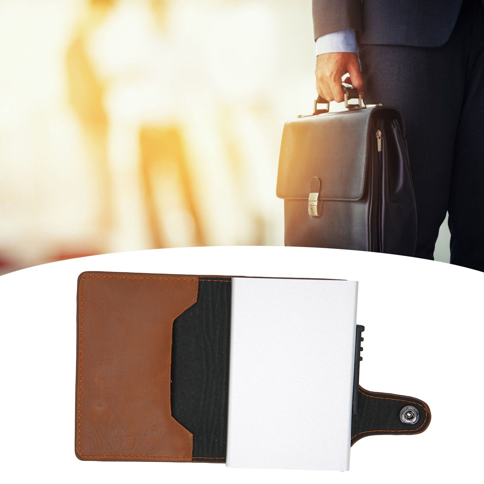 Card Holder Multifunction Fashion Wallet Aluminum Alloy AntiTheft Credit Card view 12