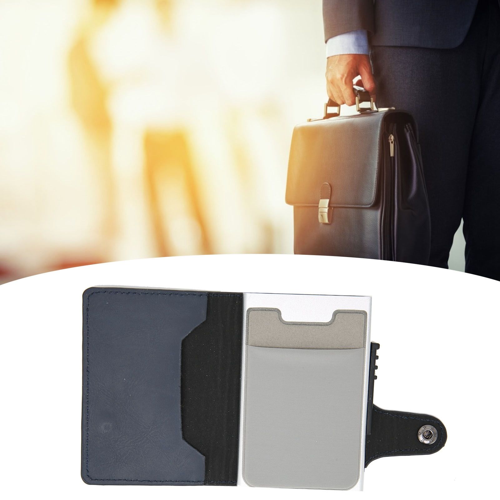 Card Holder Multifunction Fashion Wallet Aluminum Alloy AntiTheft Credit Card view 12