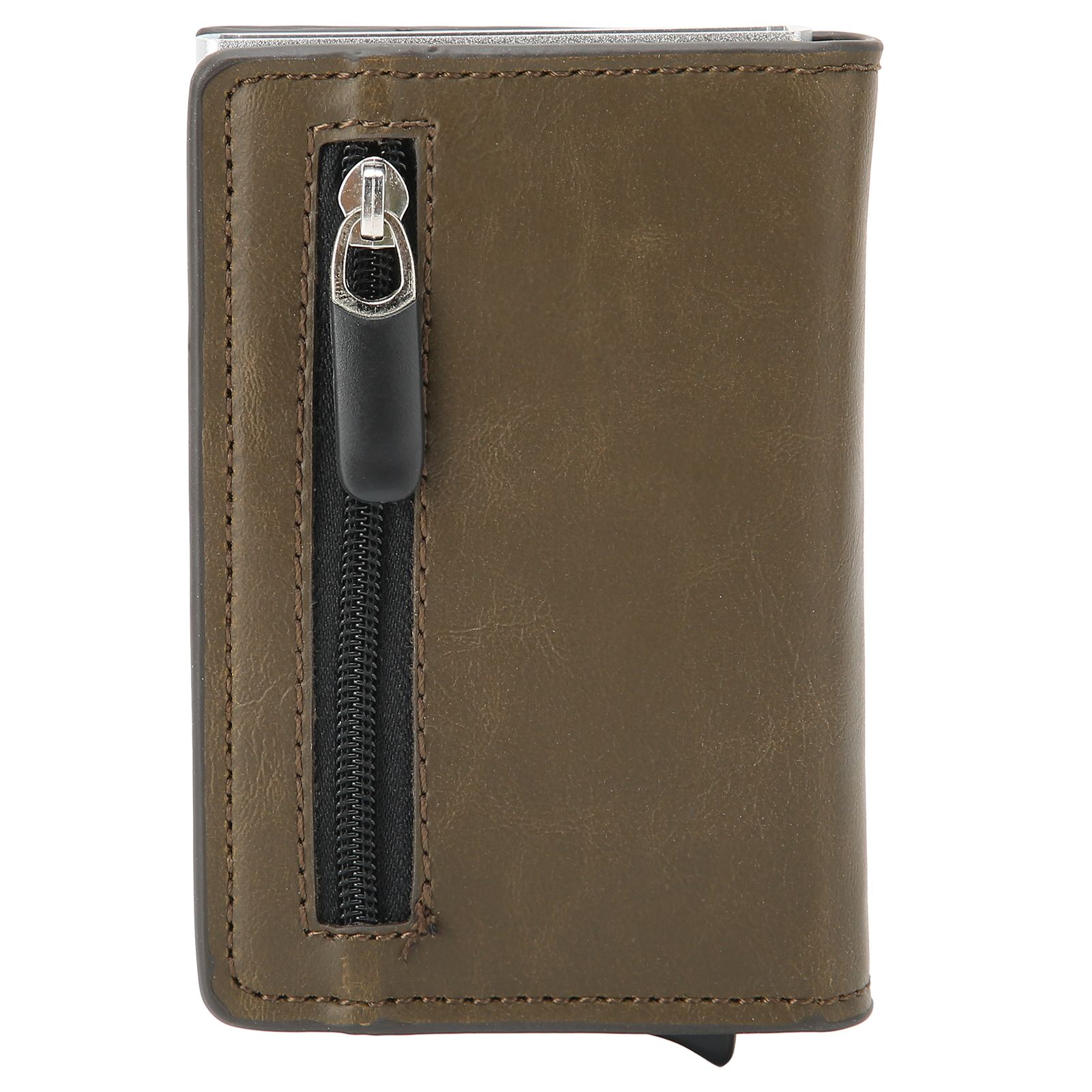 Automatic Business Card Holder Anti Theft Credit Card Case Bag Wallet with view 2
