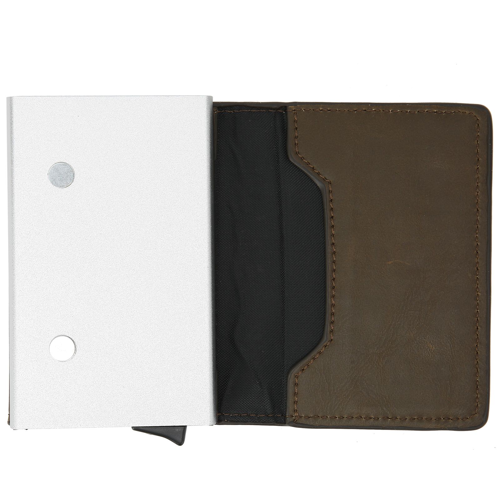 Automatic Business Card Holder Anti Theft Credit Card Case Bag Wallet with view 3