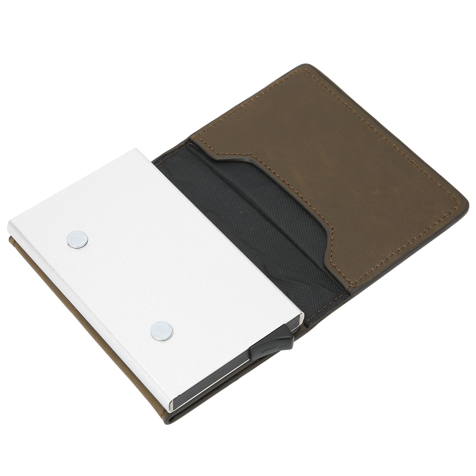 Automatic Business Card Holder Anti Theft Credit Card Case Bag Wallet with view 4