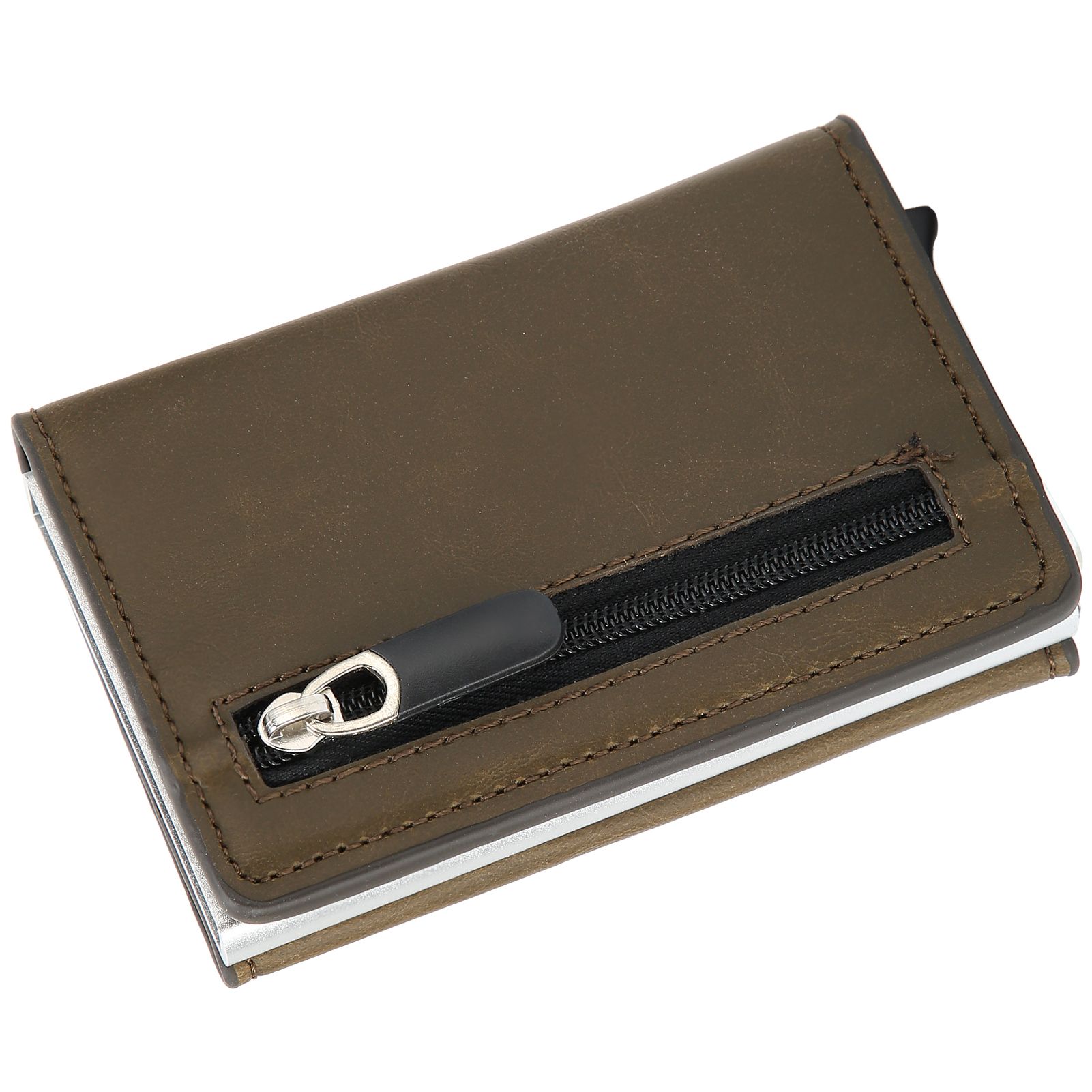 Automatic Business Card Holder Anti Theft Credit Card Case Bag Wallet with view 5