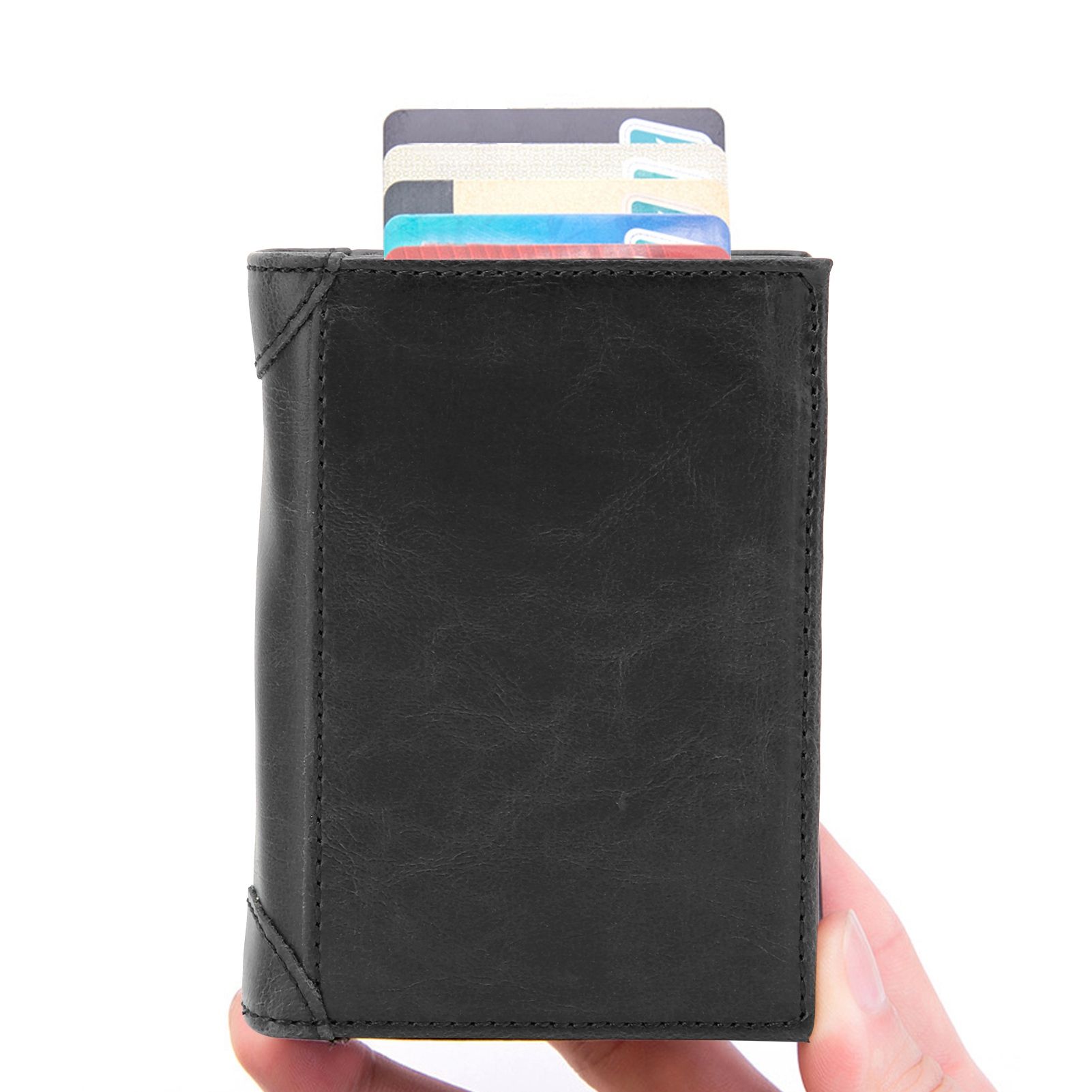 Portable Wallet multifunction AntiTheft Credit Card Case Business Card Holder view 11