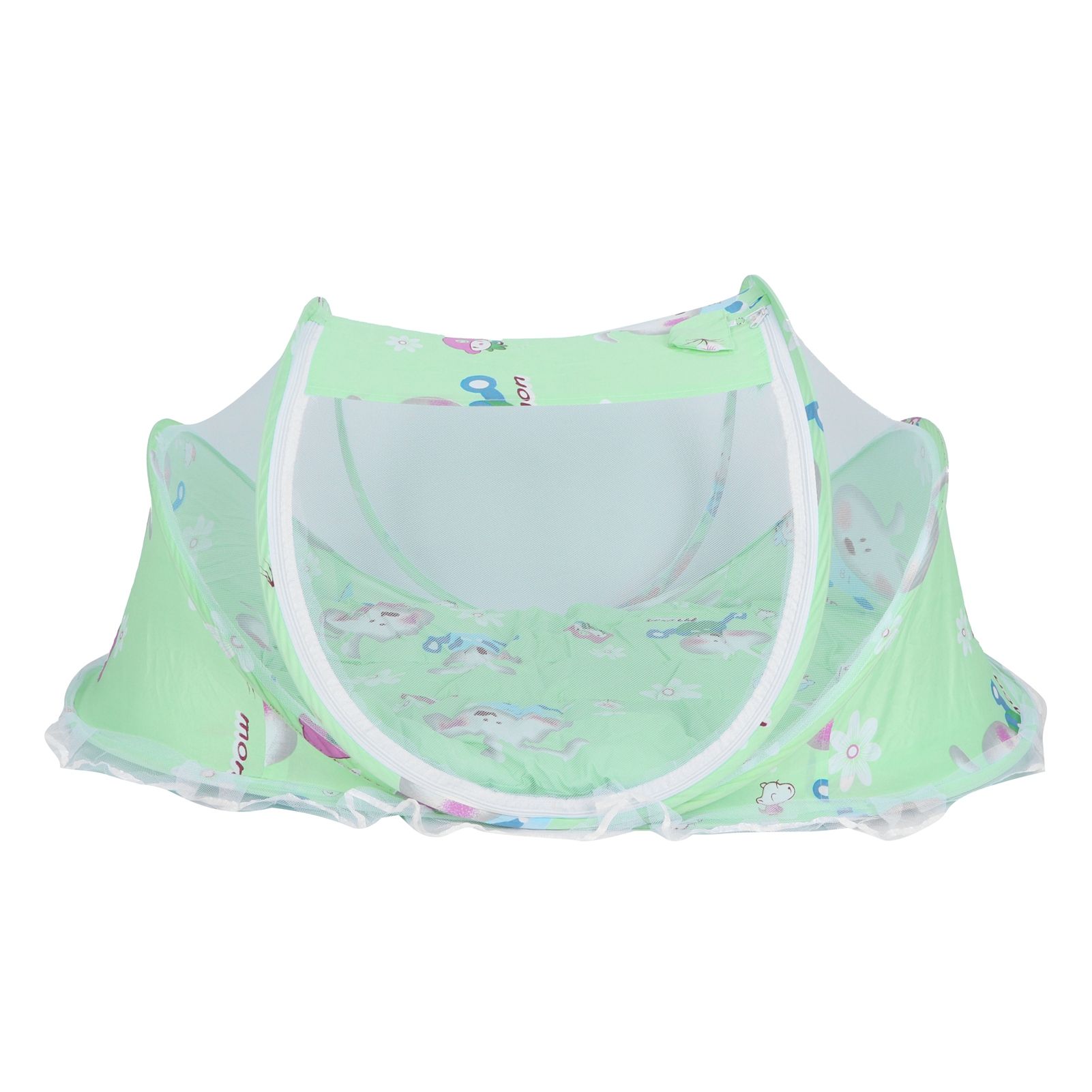 Foldable Baby MosquitoProof Bed with Cotton Pillow and Cotton Pad Baby