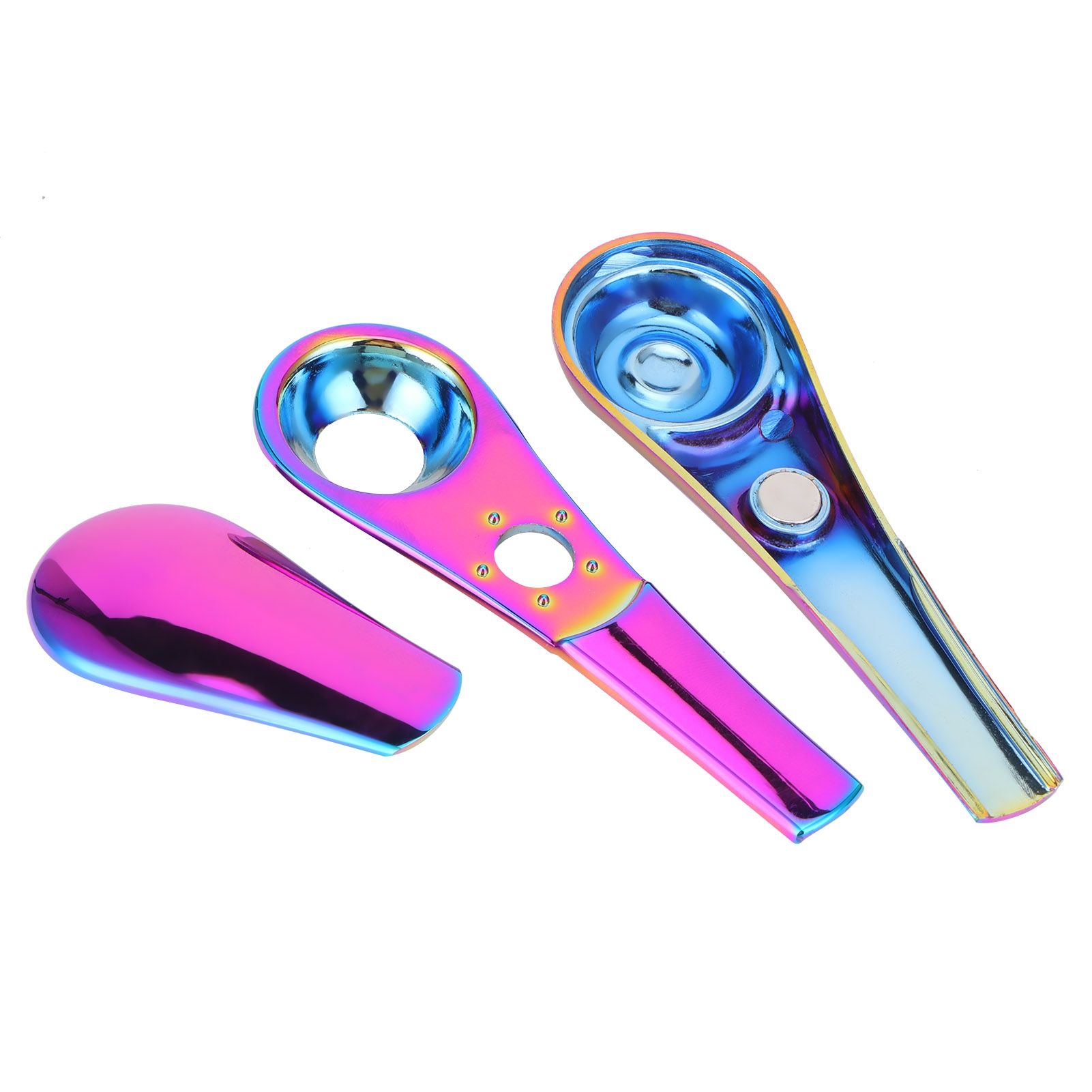 Smoking Pipe Set with Filter Mesh Brush SpoonShaped Metal Smoking Accessory Gift view 6