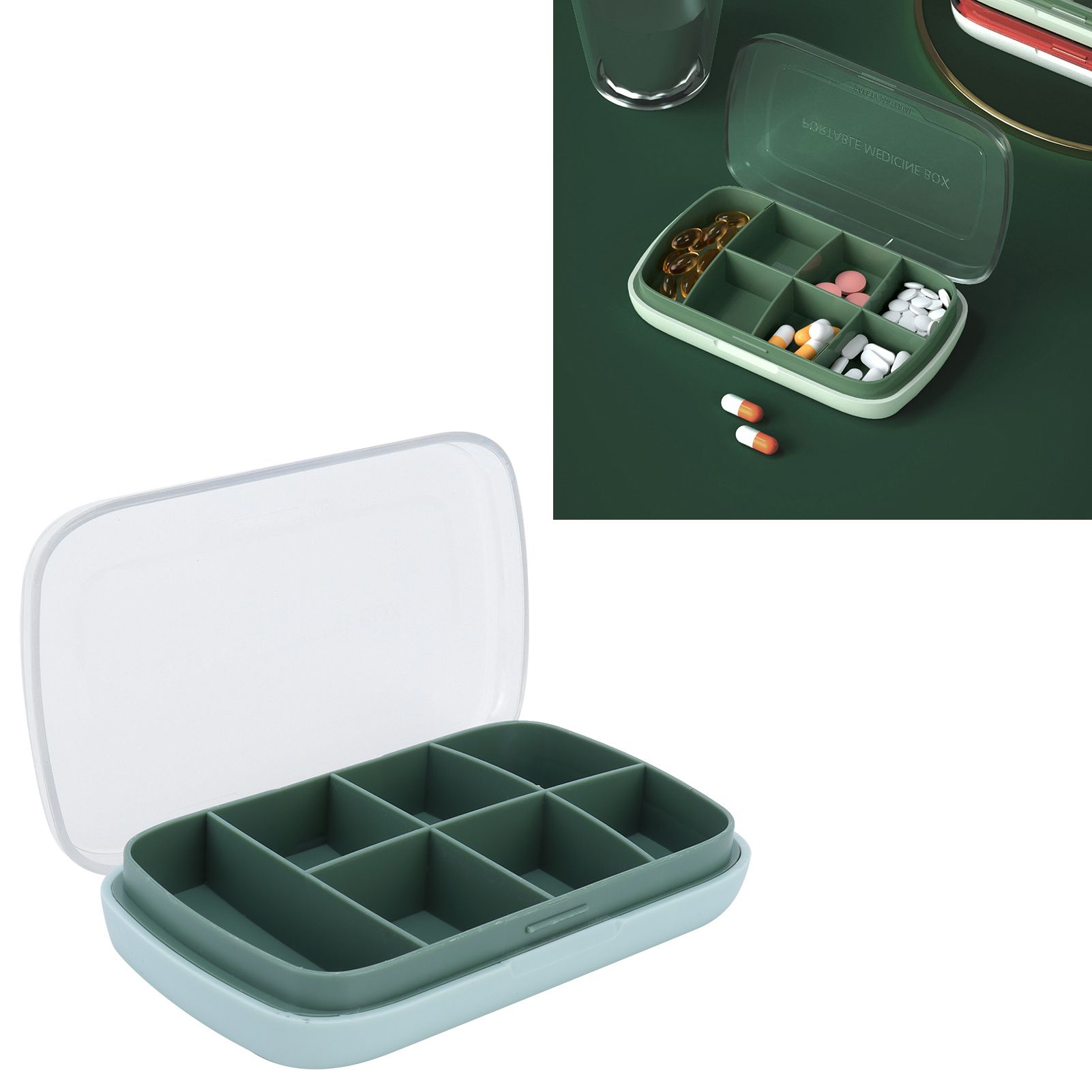 Portable Sealed Tablet Box 7Grid LargeCapacity Storage Medicine Container view 11