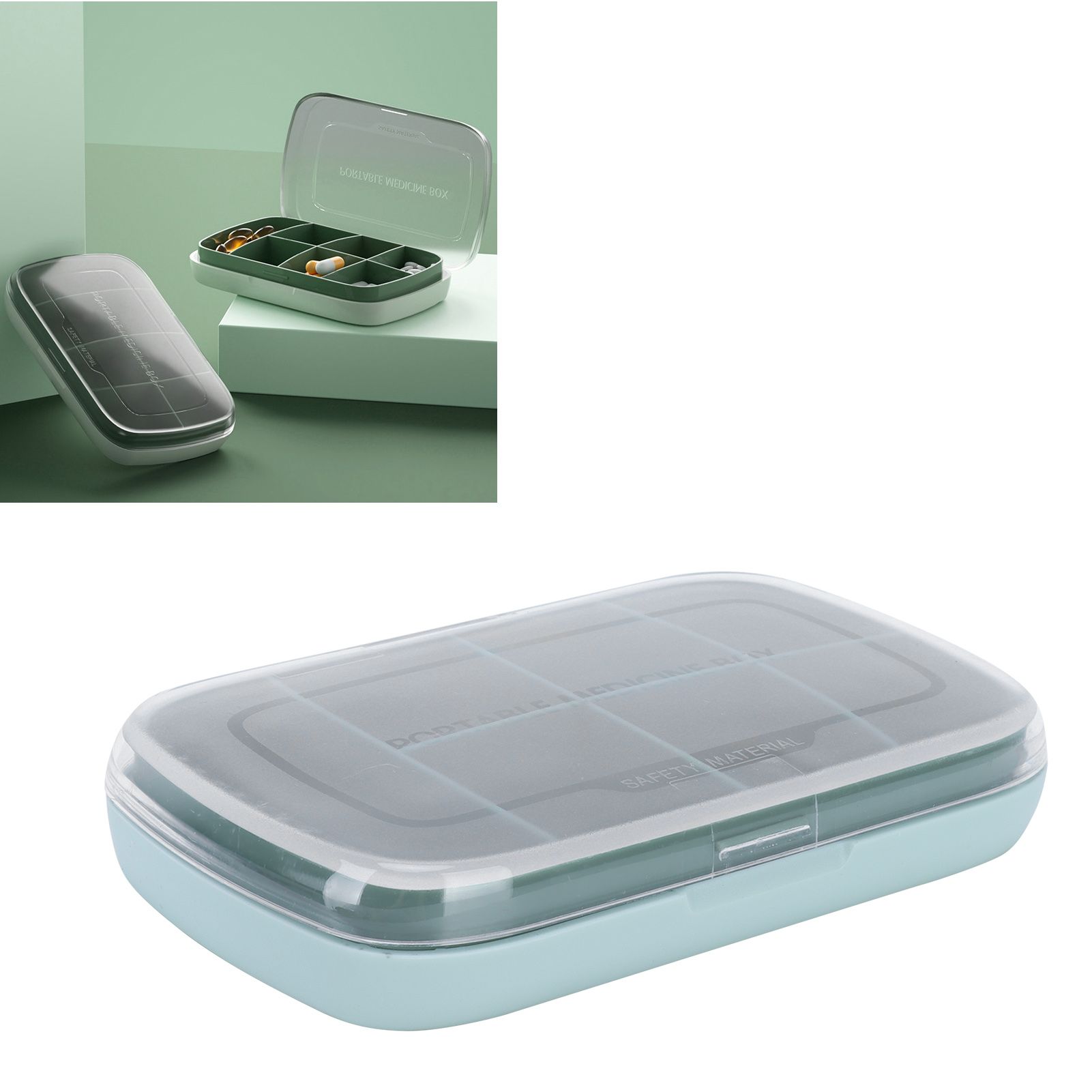 Portable Sealed Tablet Box 7Grid LargeCapacity Storage Medicine Container view 12