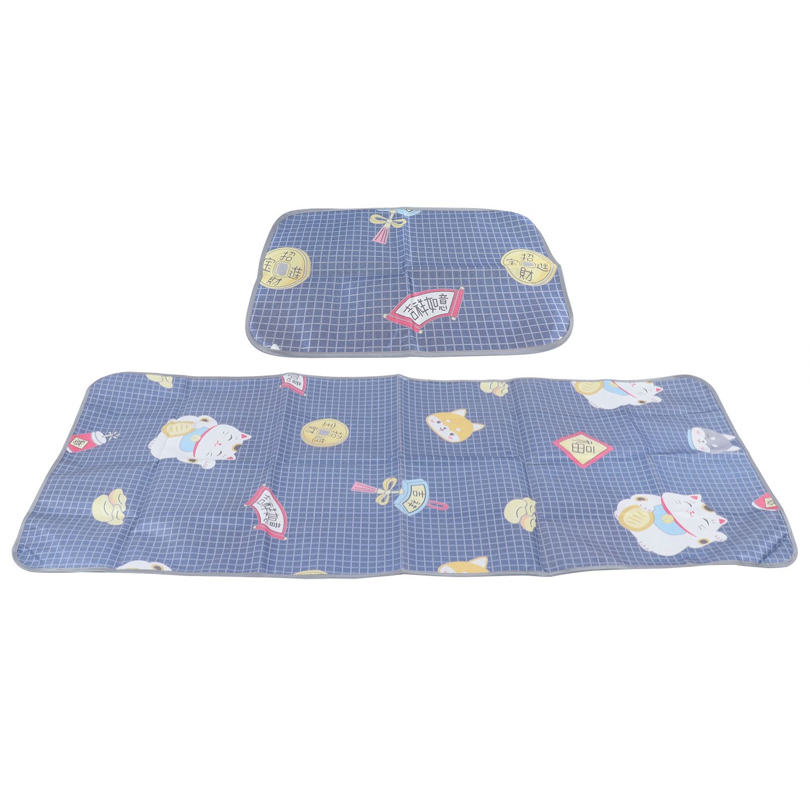 Summer Cool Mat Washable Folding Sleeping Cooling Mat Bedspread with Pillow
