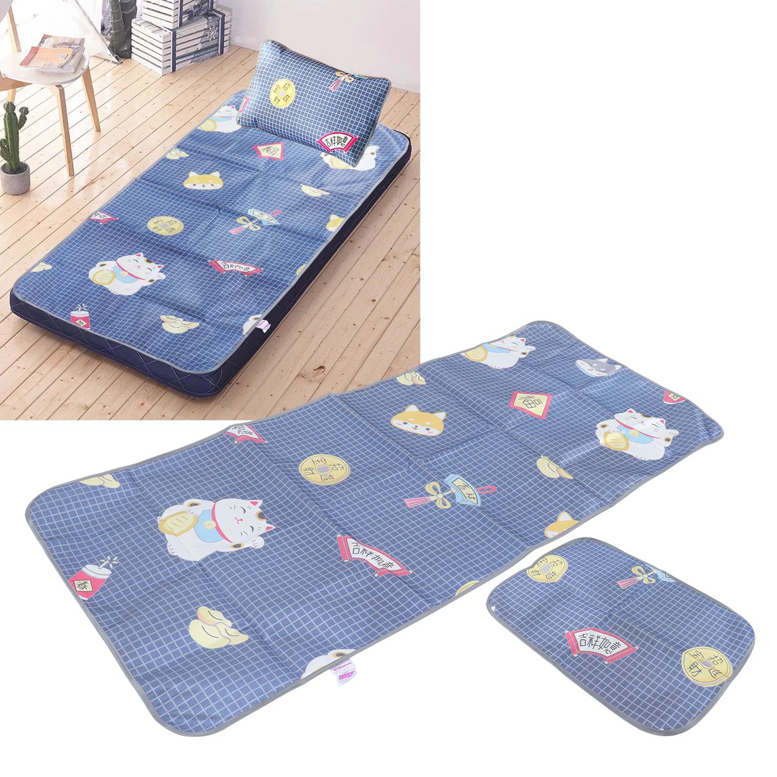 Summer Cool Mat Washable Folding Sleeping Cooling Mat Bedspread with Pillow view 11