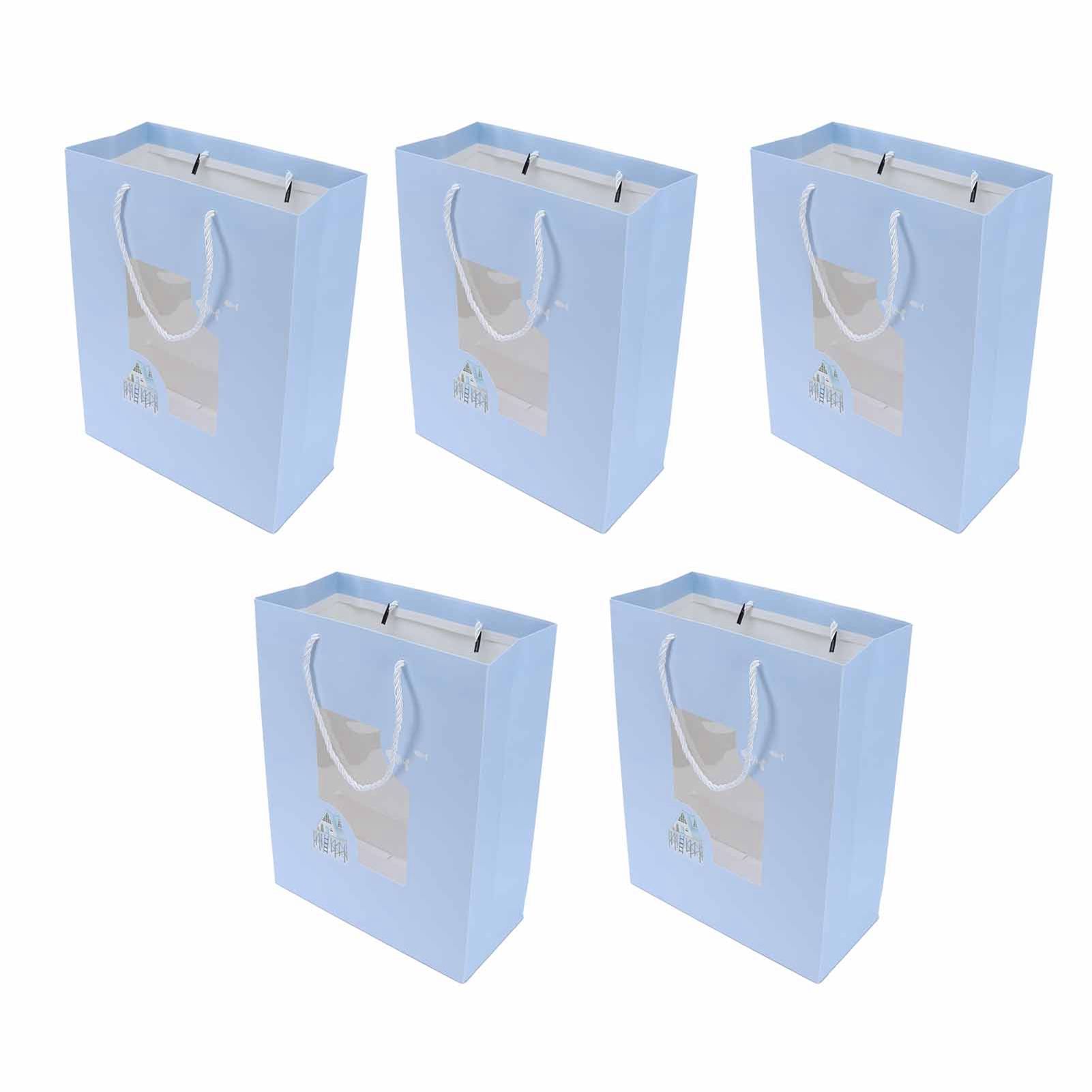 5Pcs Paper Bag Unique Cartoon Portable Shopping Tote Presents Bag for Gift view 5