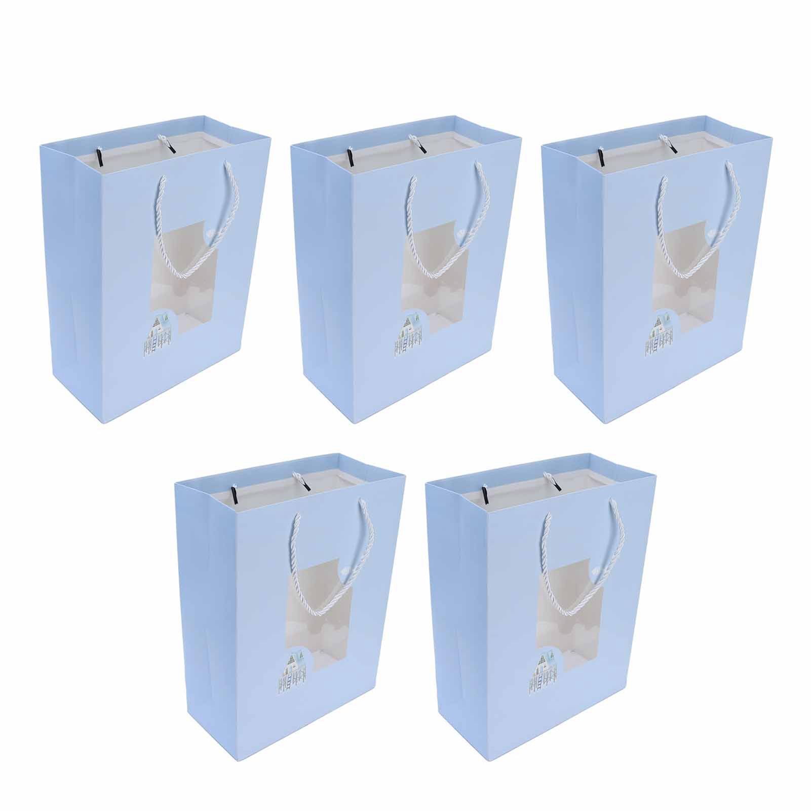 5Pcs Paper Bag Unique Cartoon Portable Shopping Tote Presents Bag for Gift view 8