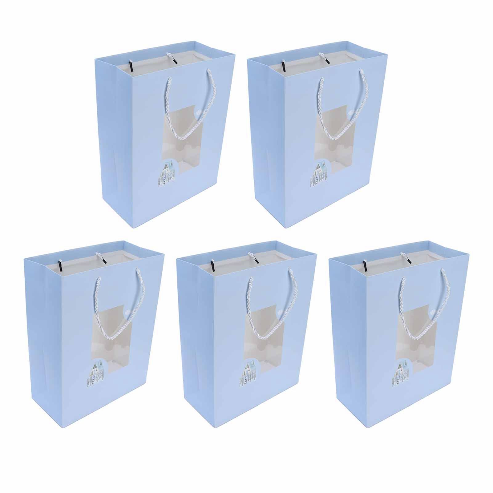 5Pcs Paper Bag Unique Cartoon Portable Shopping Tote Presents Bag for Gift view 9