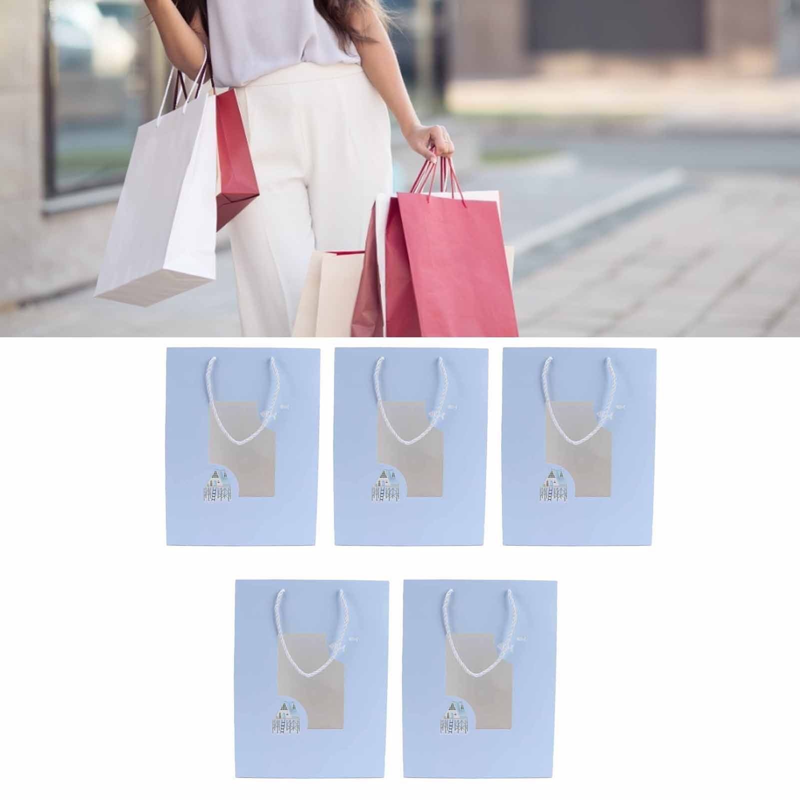 5Pcs Paper Bag Unique Cartoon Portable Shopping Tote Presents Bag for Gift view 11