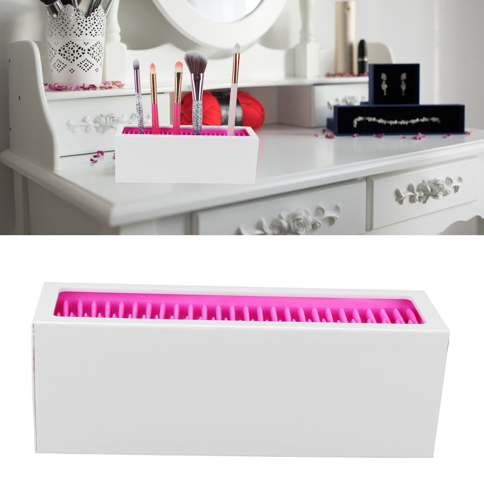 Silicone Cosmetic Storage Box Lipstick Makeup Storage Organizer Case Container view 11