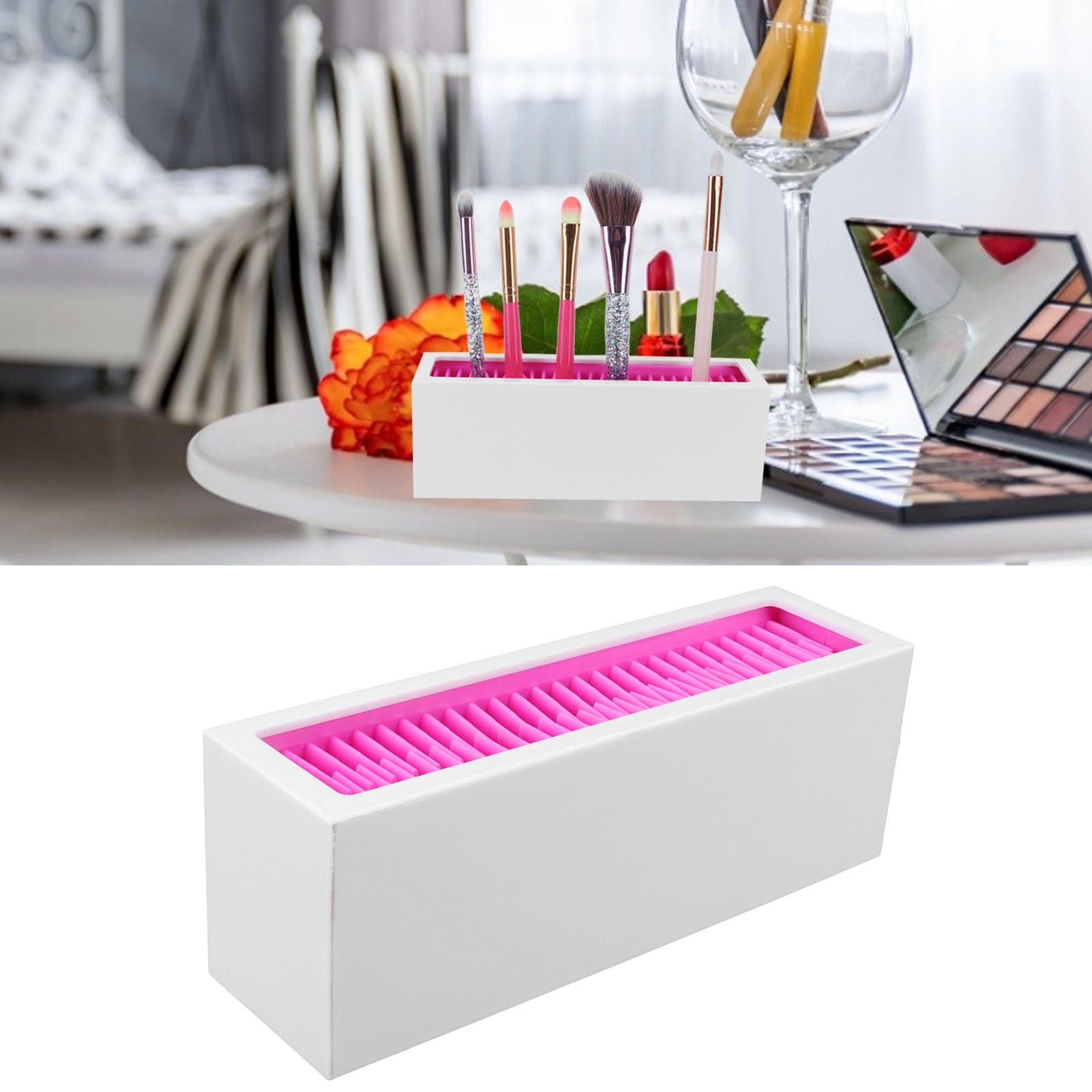 Silicone Cosmetic Storage Box Lipstick Makeup Storage Organizer Case Container view 12