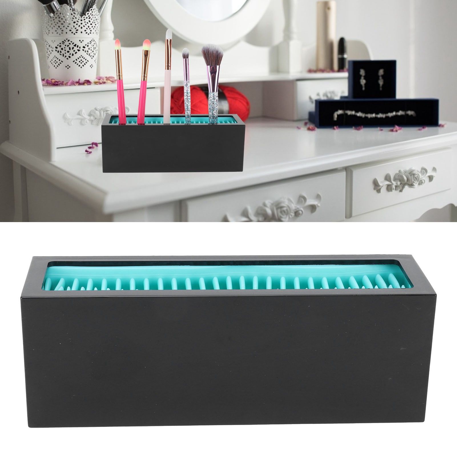 Silicone Cosmetic Storage Box Lipstick Makeup Storage Organizer Case Container view 11