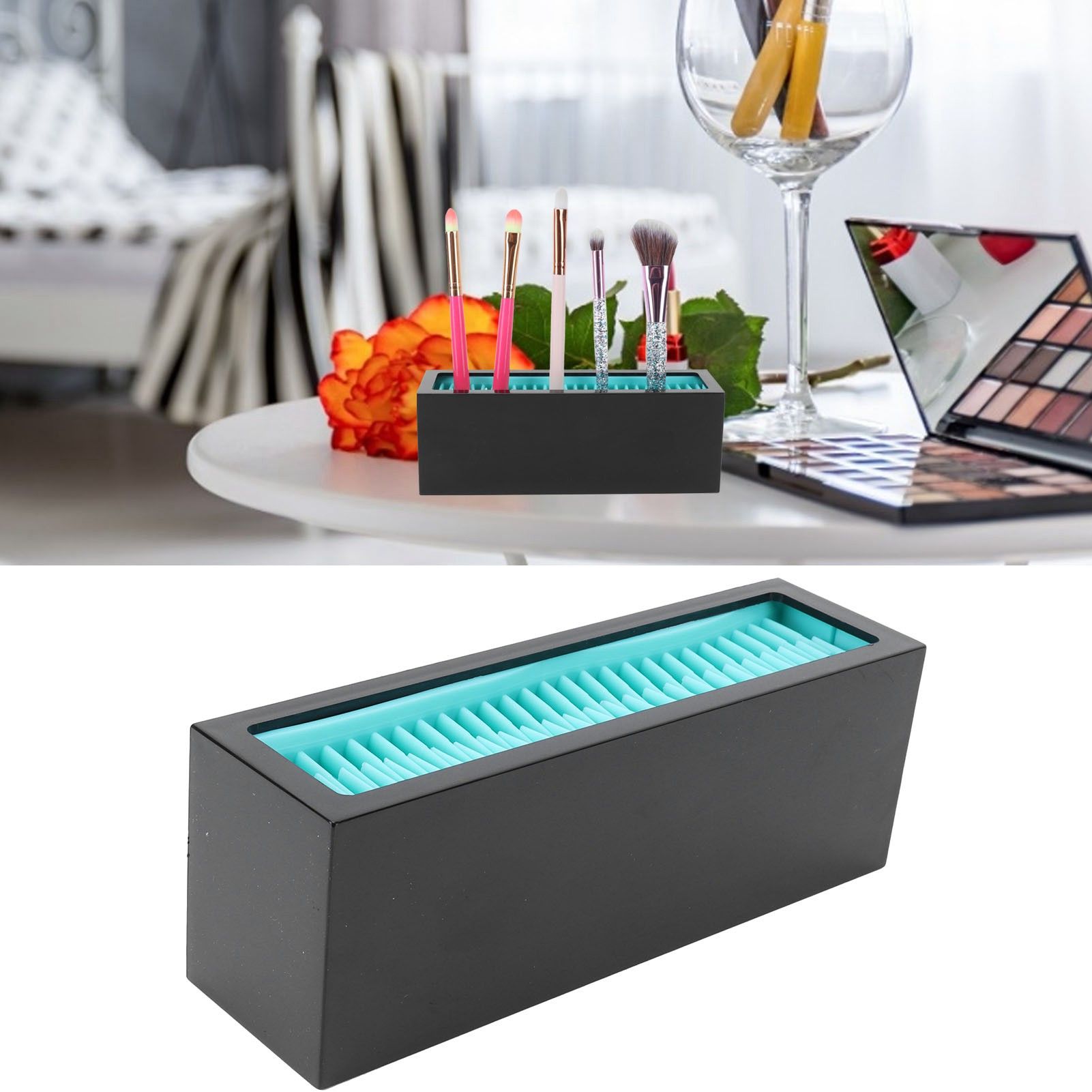 Silicone Cosmetic Storage Box Lipstick Makeup Storage Organizer Case Container view 12