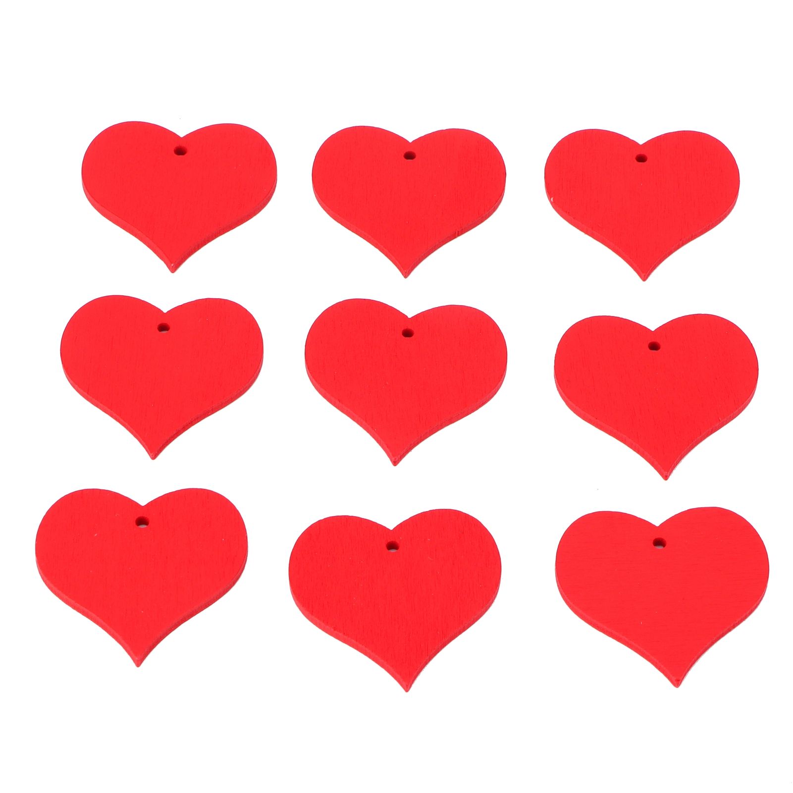 100Pcs Wood Slices HandMade Red HeartShaped Pendant Crafts DIY Wedding Decoration view 4