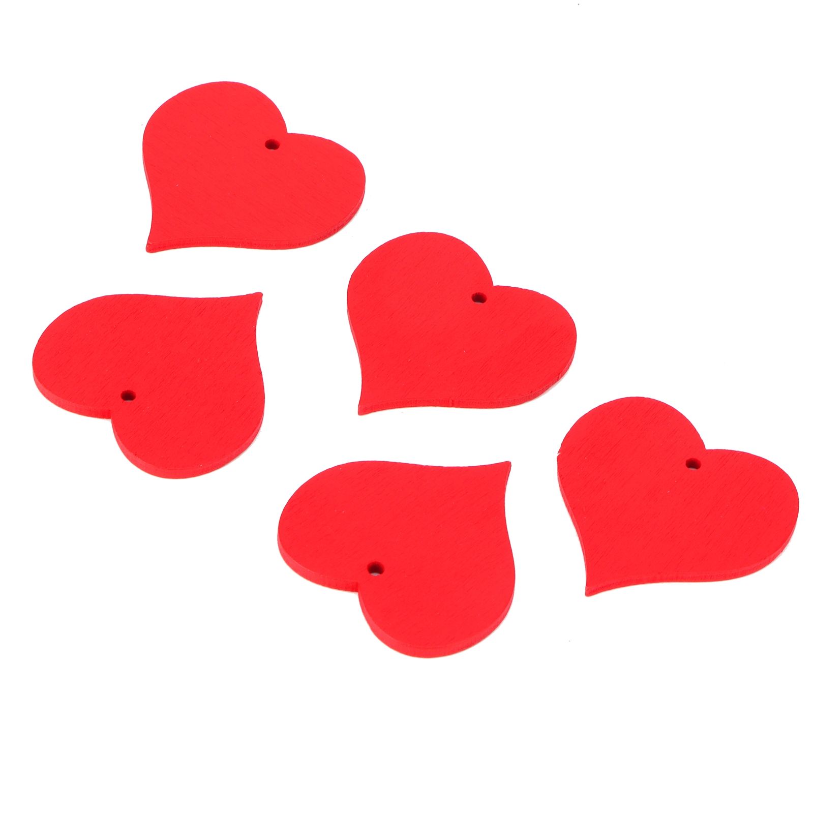 100Pcs Wood Slices HandMade Red HeartShaped Pendant Crafts DIY Wedding Decoration view 6