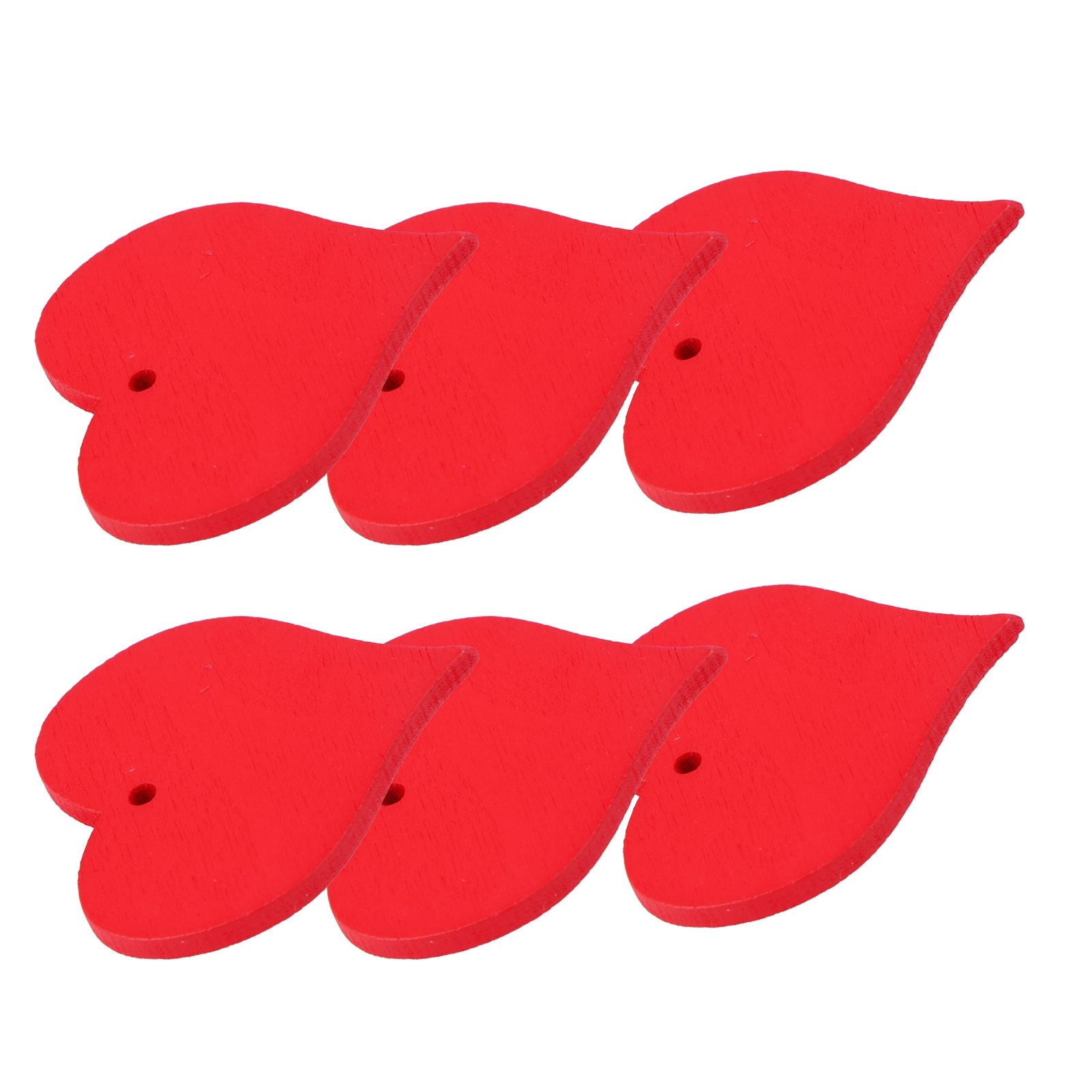 100Pcs Wood Slices HandMade Red HeartShaped Pendant Crafts DIY Wedding Decoration view 9