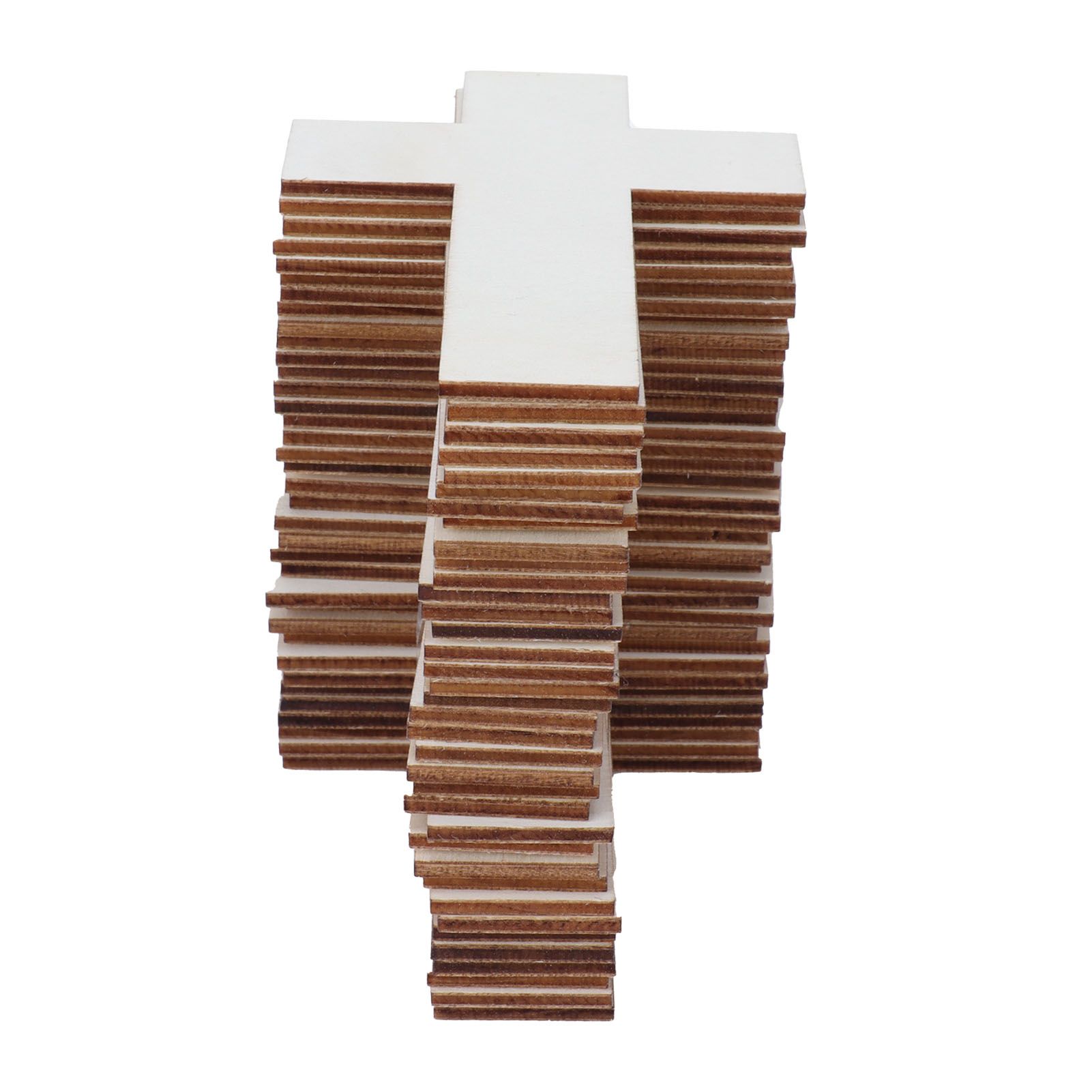 36Pcs Wooden Cross Ornaments DIY Crafts Kits for Family Dining Table Wedding Party view 2