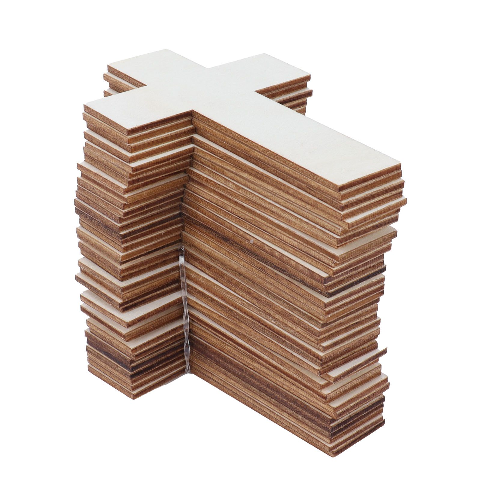 36Pcs Wooden Cross Ornaments DIY Crafts Kits for Family Dining Table Wedding Party view 3