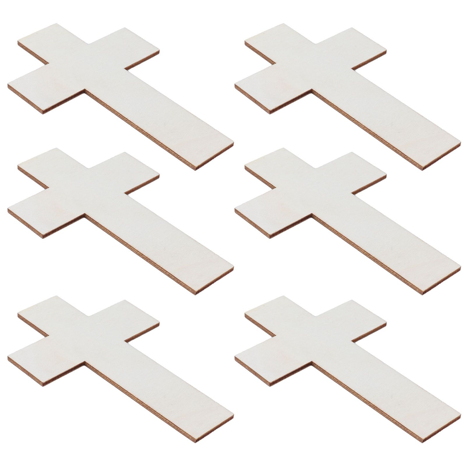 36Pcs Wooden Cross Ornaments DIY Crafts Kits for Family Dining Table Wedding Party view 6