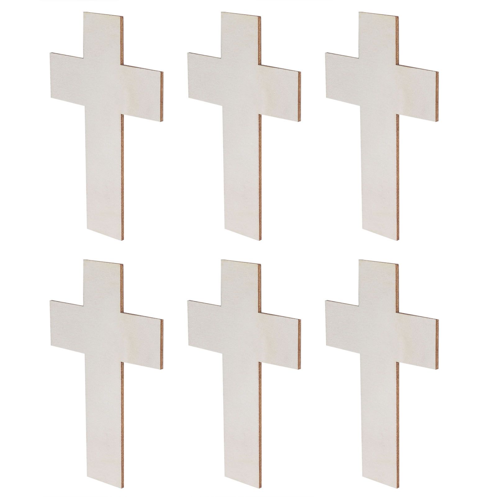 36Pcs Wooden Cross Ornaments DIY Crafts Kits for Family Dining Table Wedding Party view 9