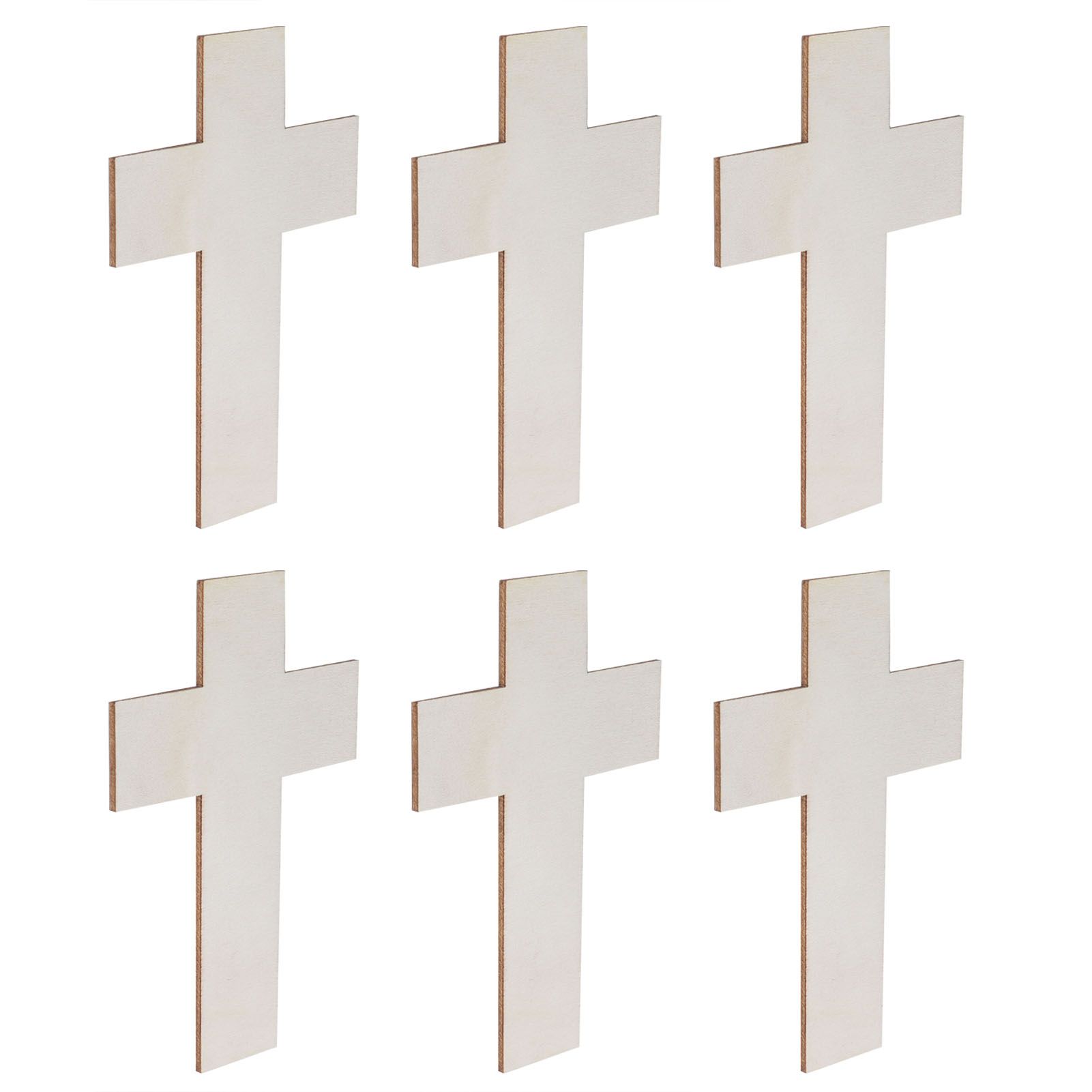 36Pcs Wooden Cross Ornaments DIY Crafts Kits for Family Dining Table Wedding Party view 10