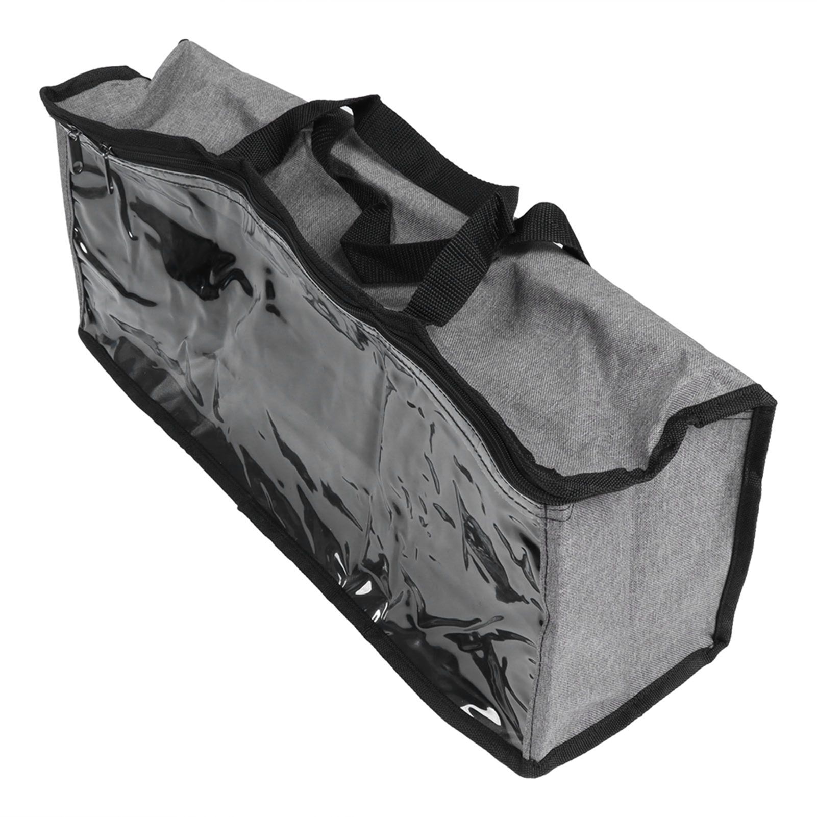 PVC Storage Bag Organizer Dustproof Zippered Tote Bag with Handles Home Travel view 5