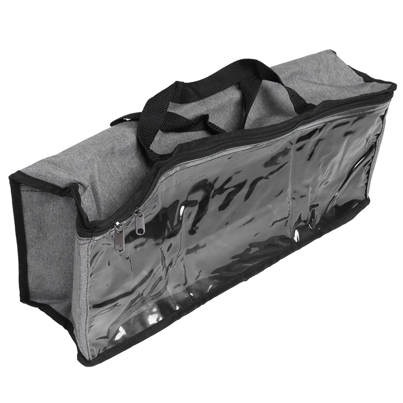 PVC Storage Bag Organizer Dustproof Zippered Tote Bag with Handles Home Travel view 6