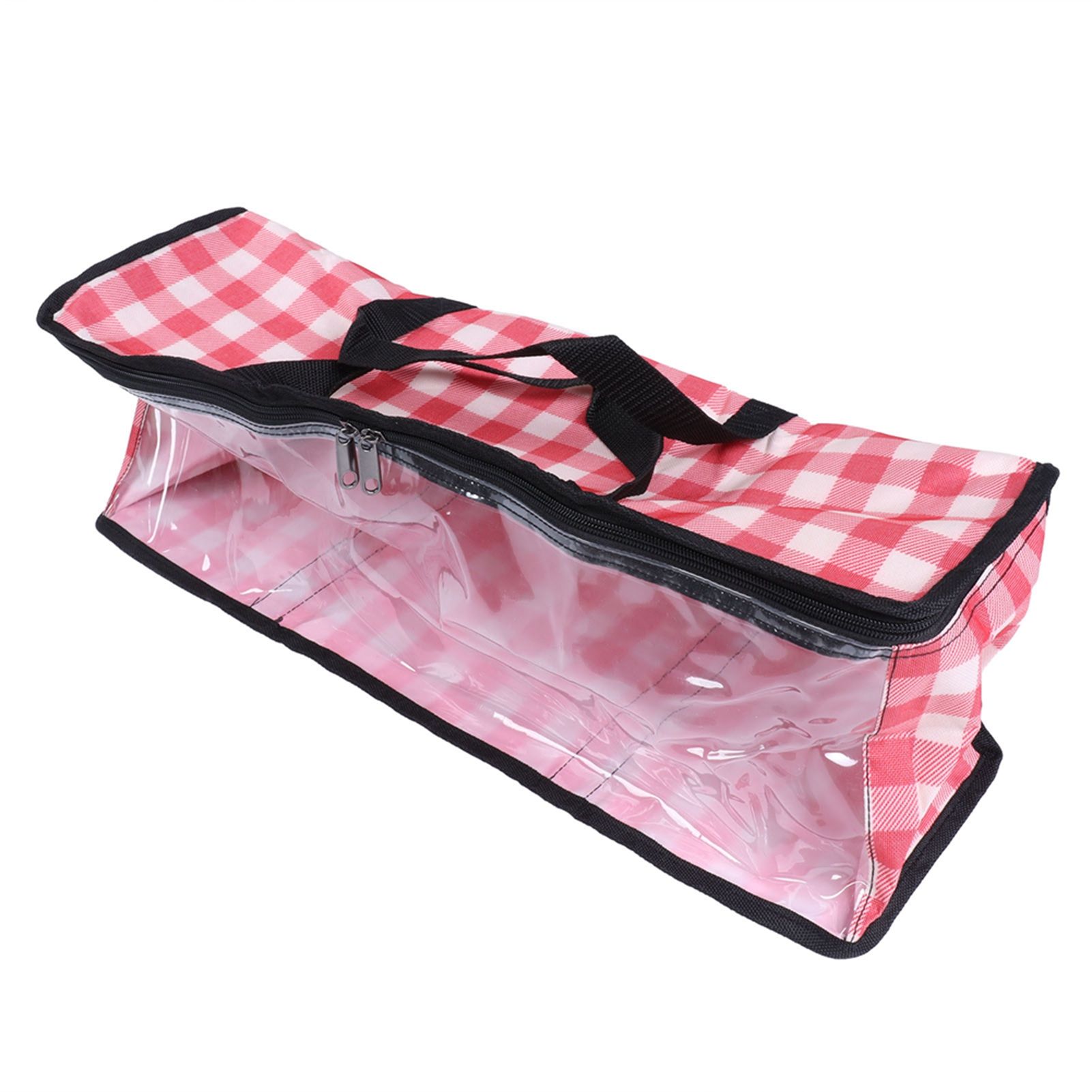 PVC Storage Bag Organizer Dustproof Zippered Tote Bag with Handles Home Travel view 5