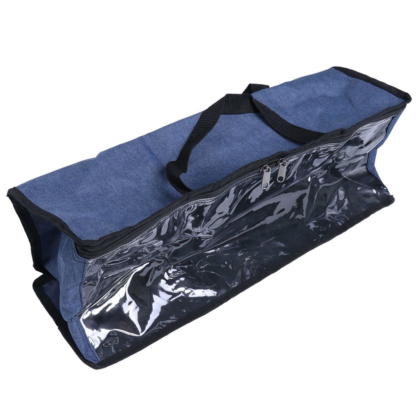 PVC Storage Bag Organizer Dustproof Zippered Tote Bag with Handles Home Travel view 6