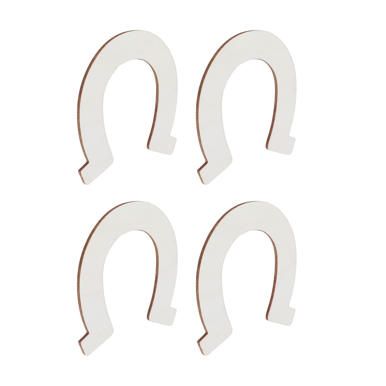 24Pcs DIY Wood Slices Horseshoe Shape Unfinished Cutouts Pendant HandMade view 9