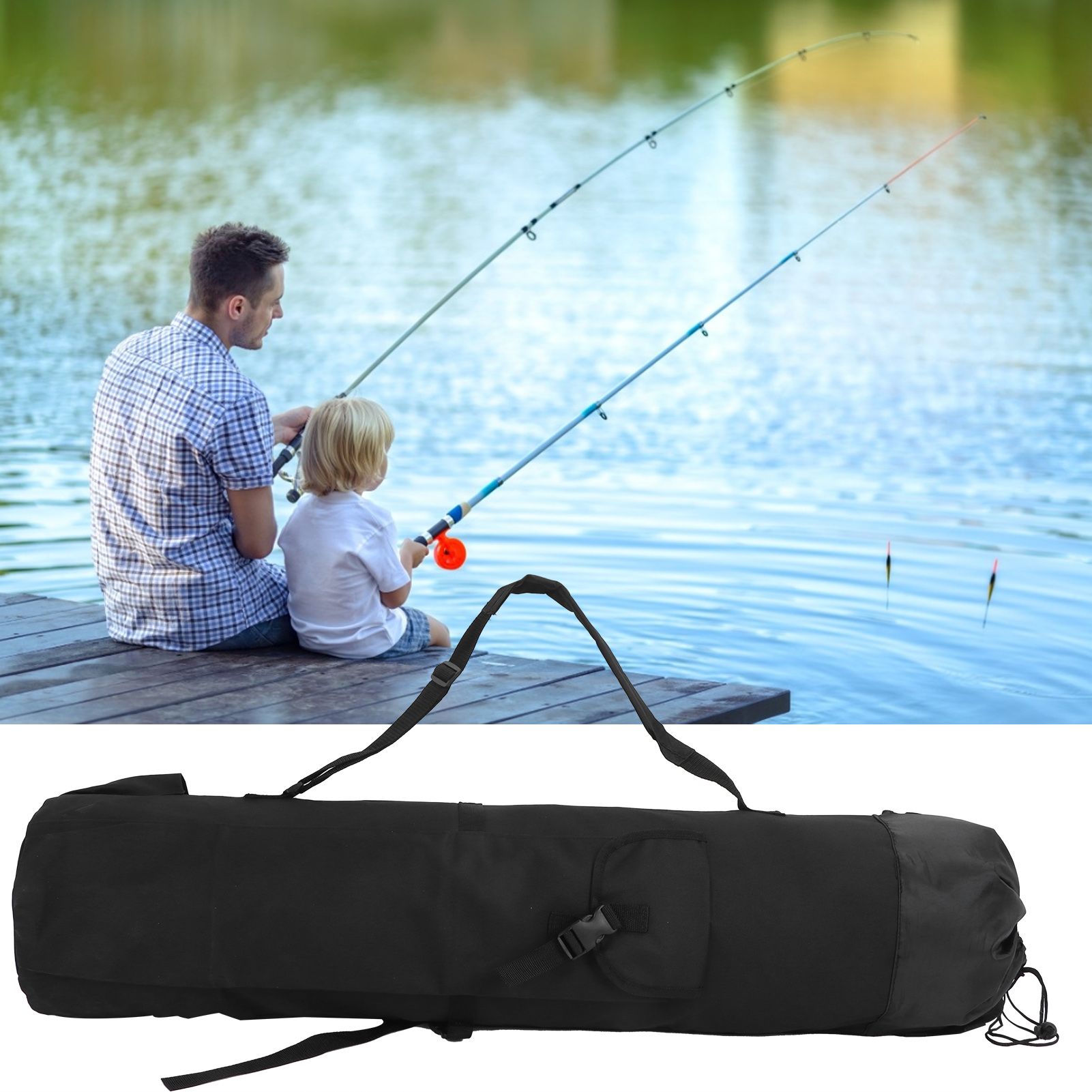 MultiPurpose Fishing Bag Adjustable Folding Fishing Rod Pole Reel Lures view 11
