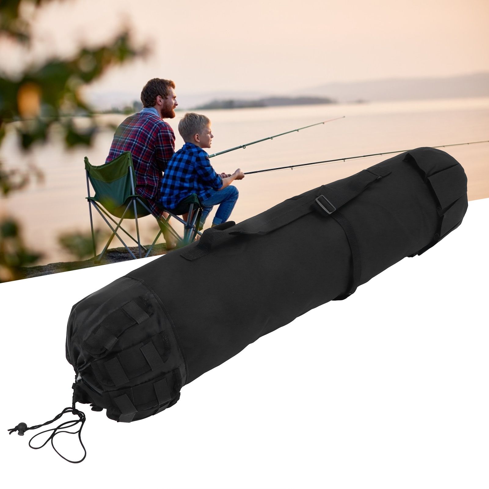 MultiPurpose Fishing Bag Adjustable Folding Fishing Rod Pole Reel Lures view 12