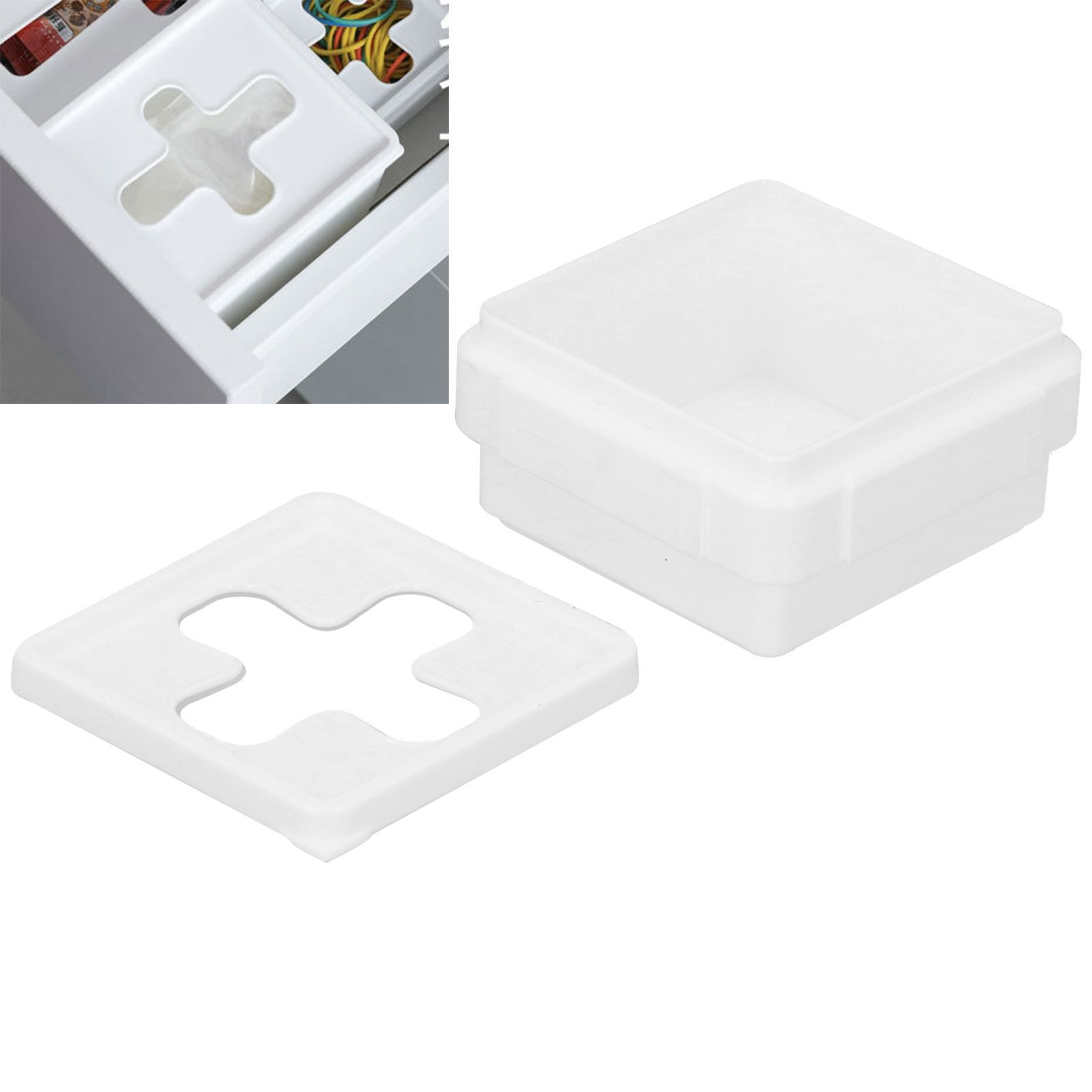 Small Square Storage Box Cross Mouth Desktop Organizer for Tissue Coin Small view 11